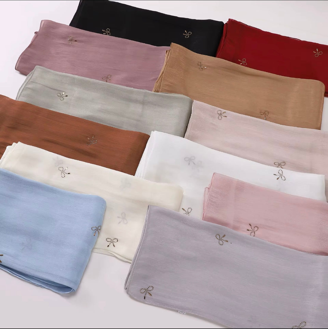 Island Silk Hot Drilling Bright Hijab: