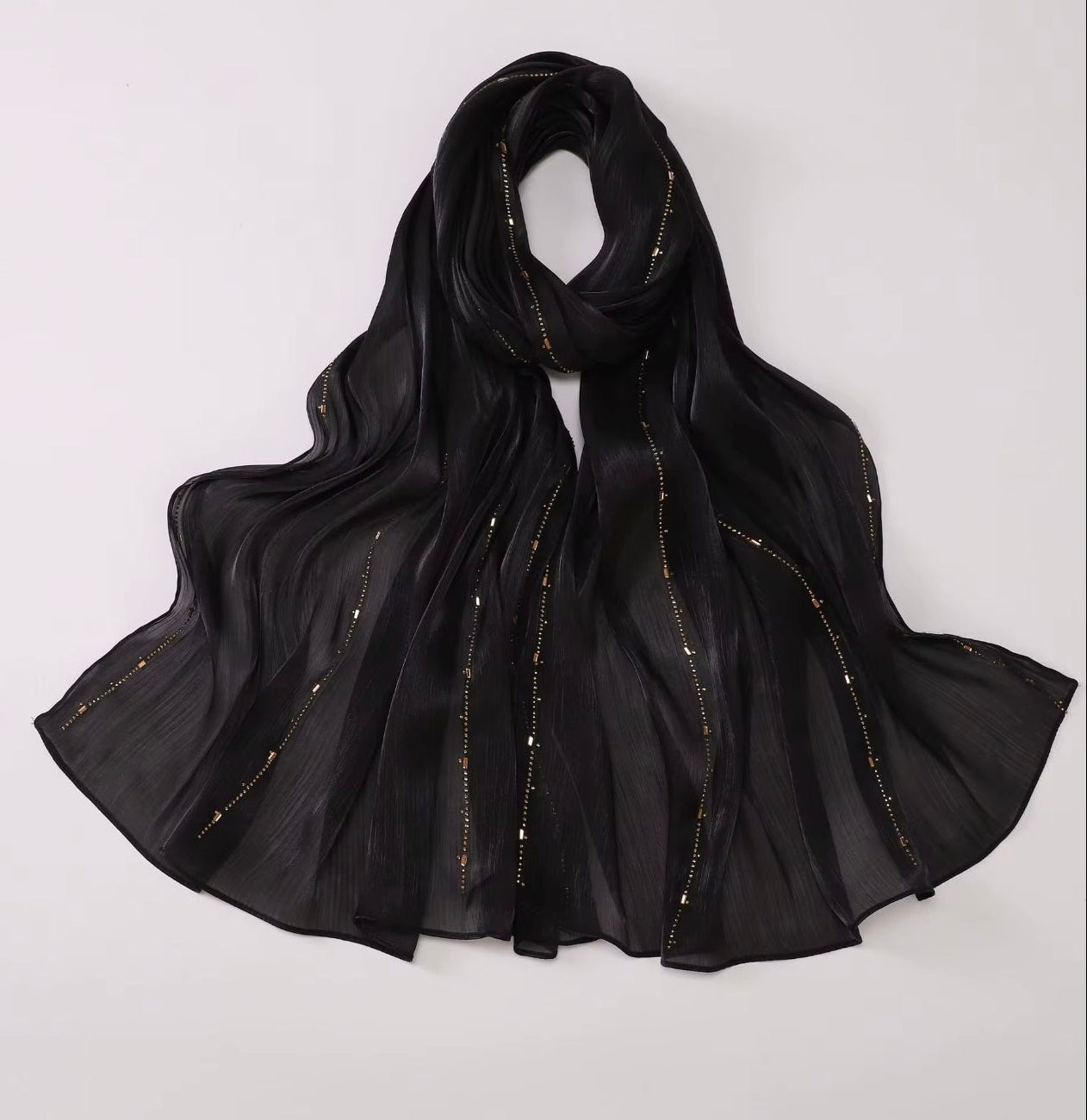 Premium island silk hot drilling bright hijab