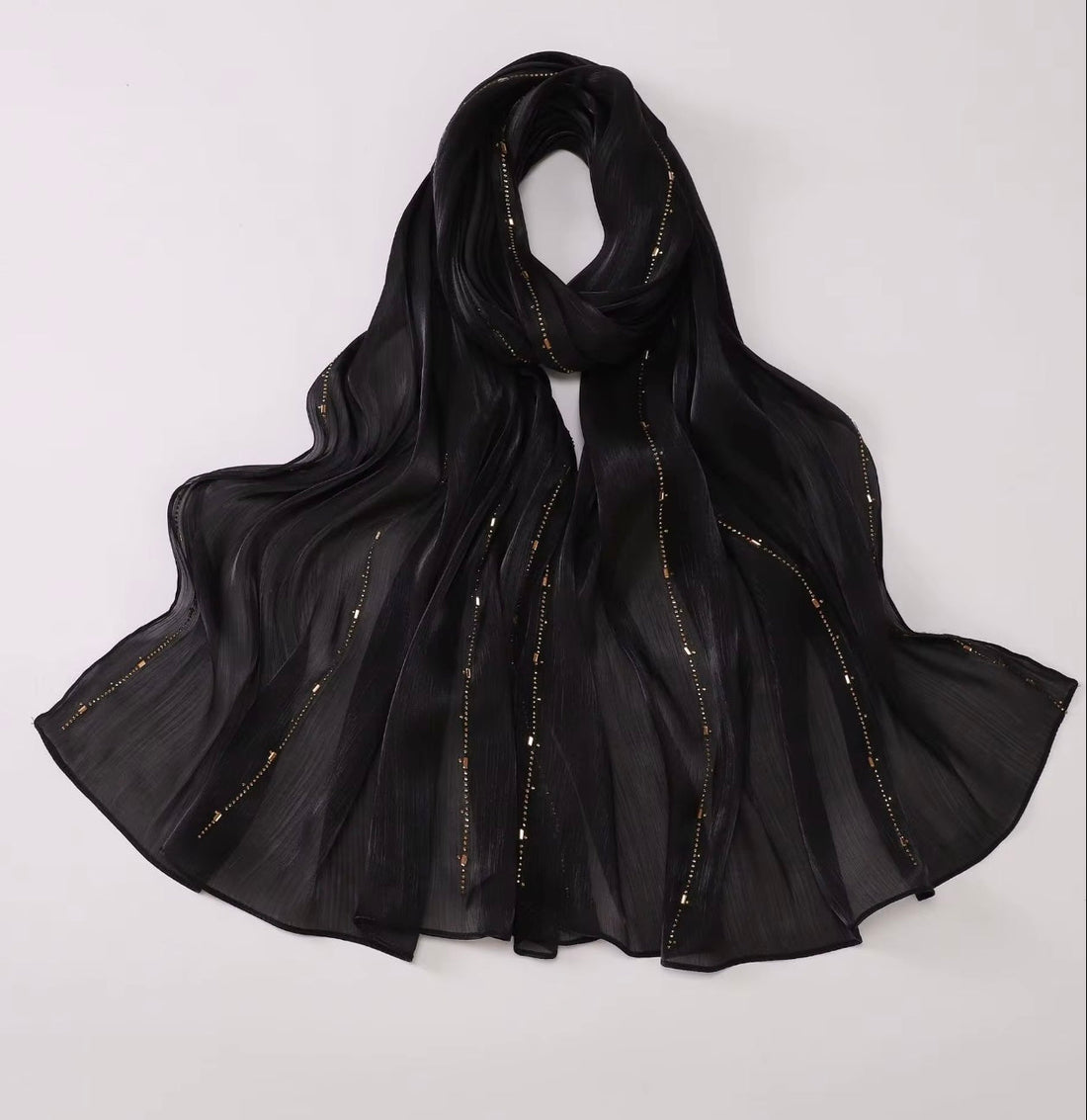 Premium island silk hot drilling bright hijab