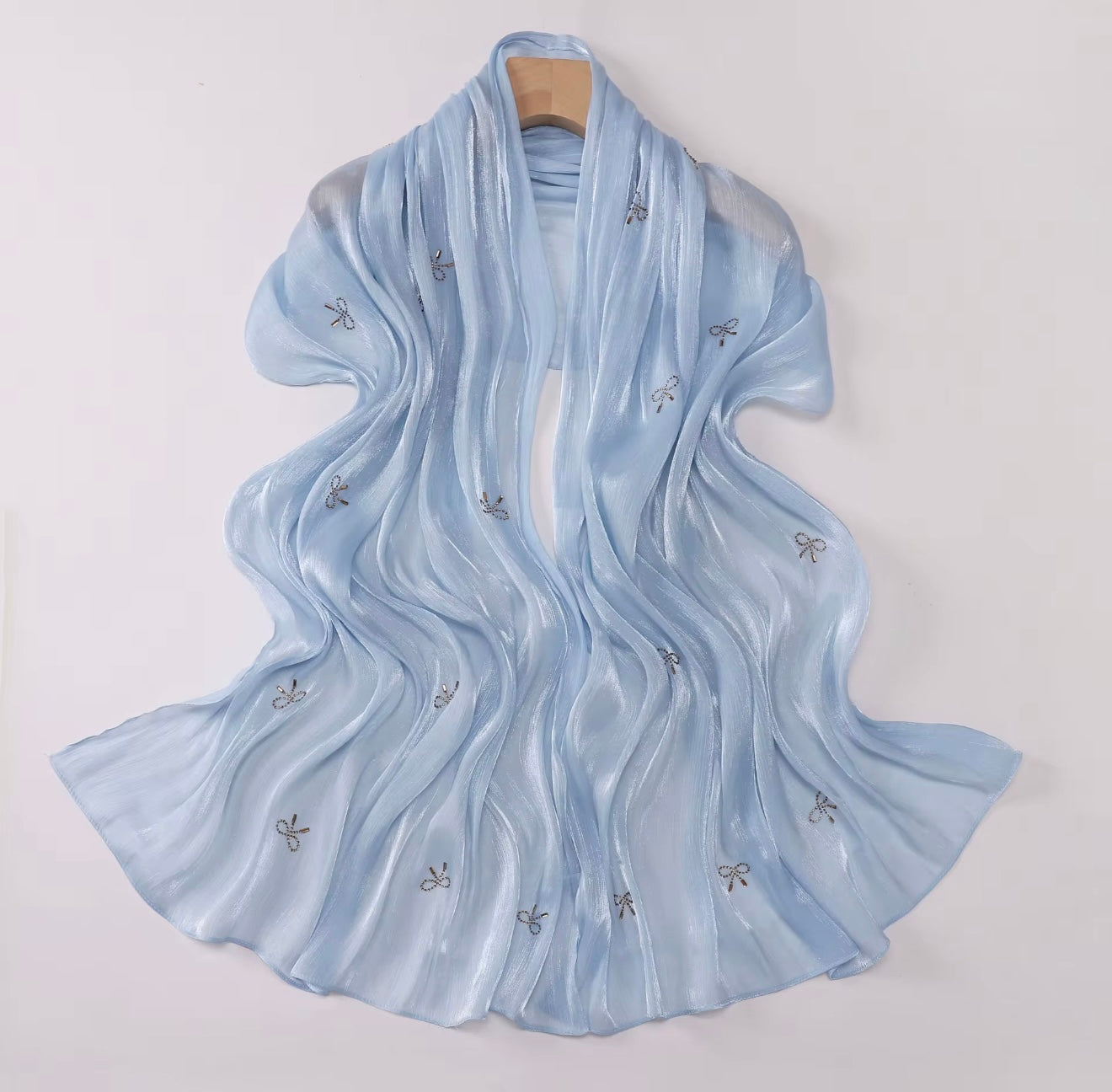 Island Silk Hot Drilling Bright Hijab: