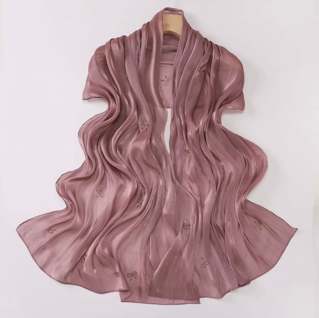 Island Silk Hot Drilling Bright Hijab: