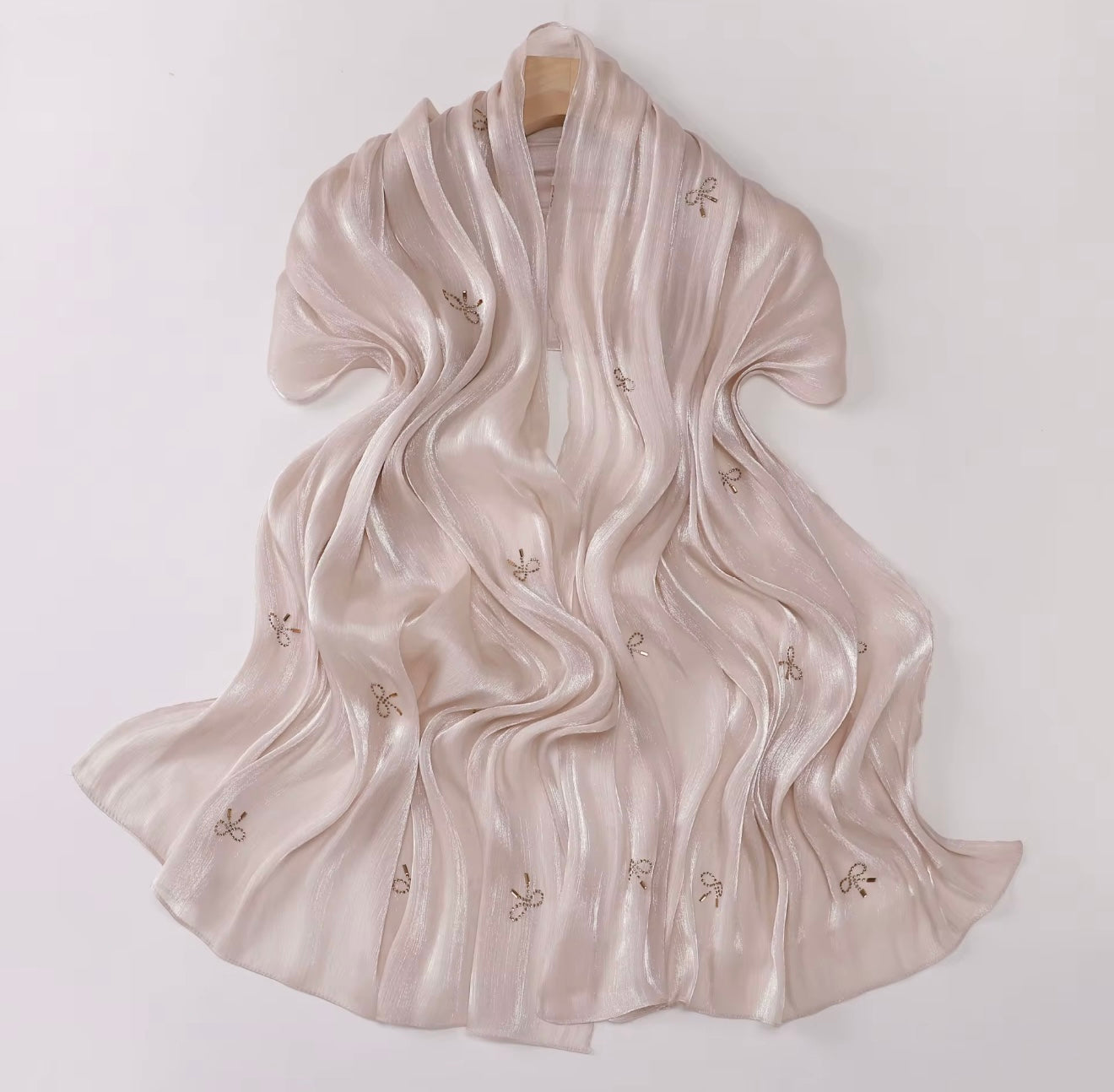 Island Silk Hot Drilling Bright Hijab: