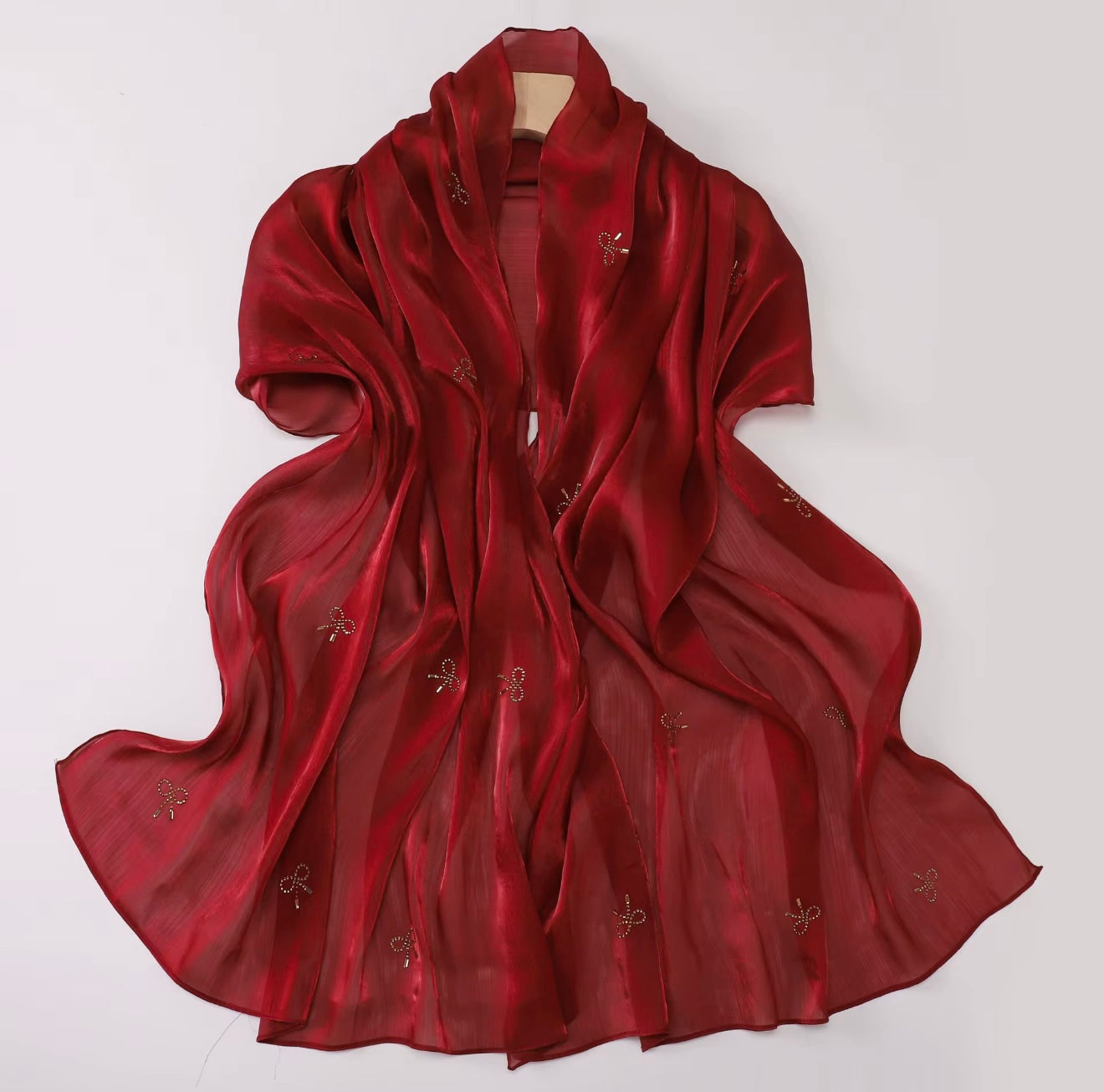 Island Silk Hot Drilling Bright Hijab: