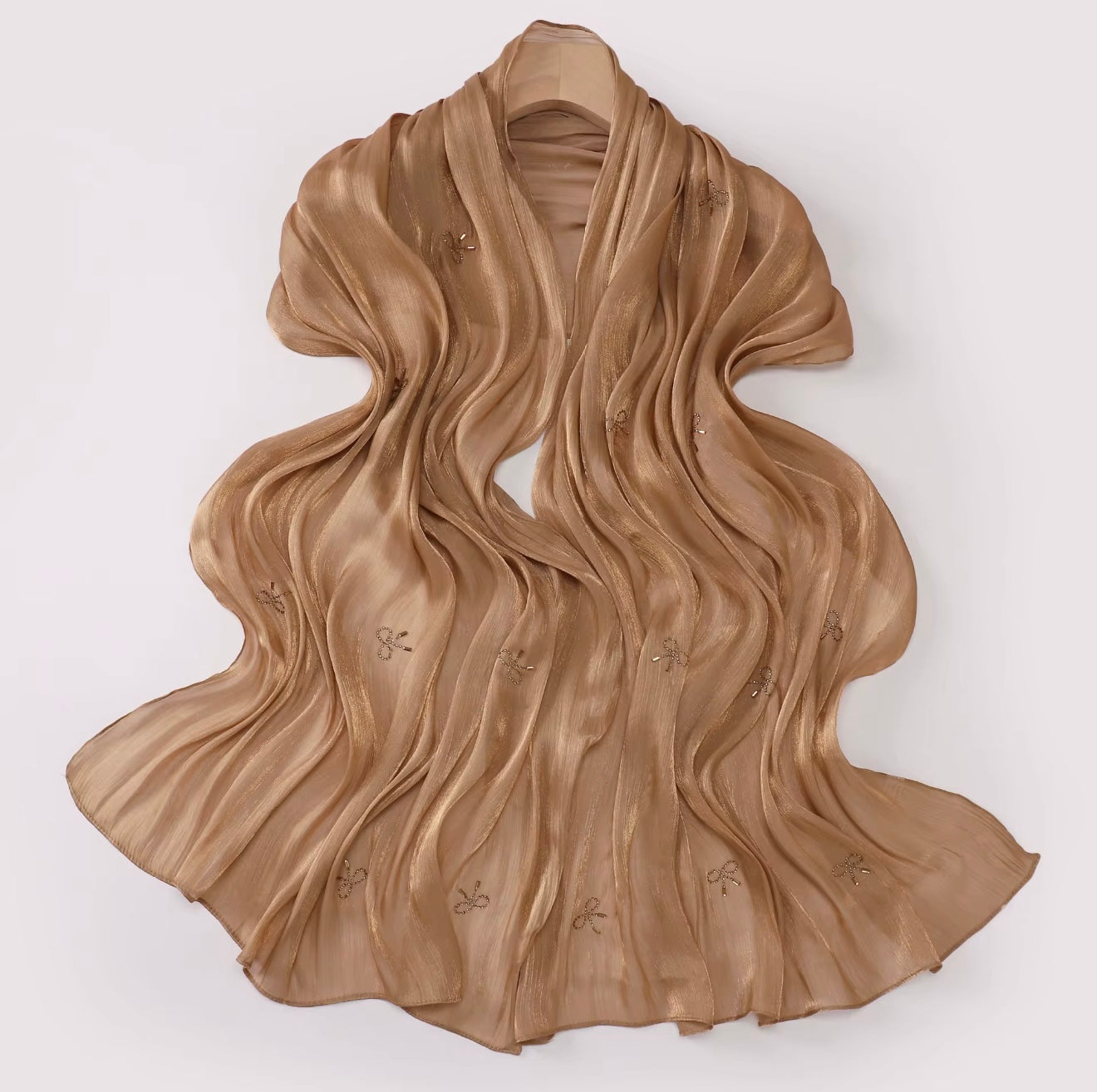 Island Silk Hot Drilling Bright Hijab: