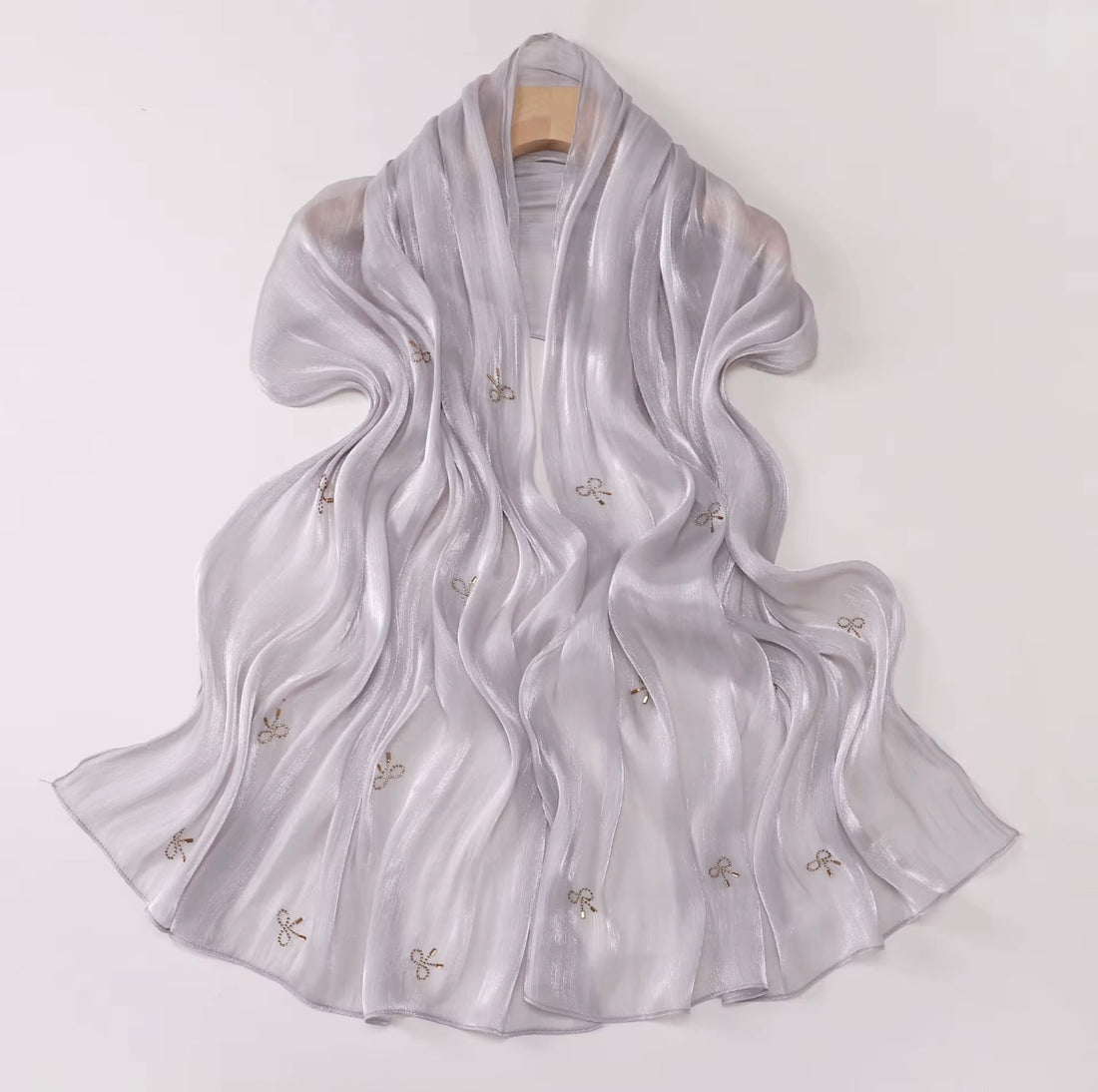 Island Silk Hot Drilling Bright Hijab: