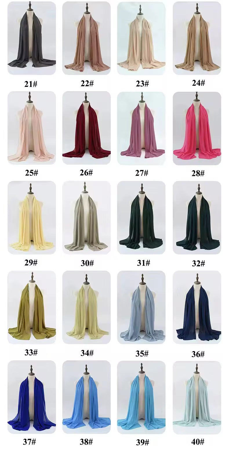 Muslim Dull Chiffon Hijab