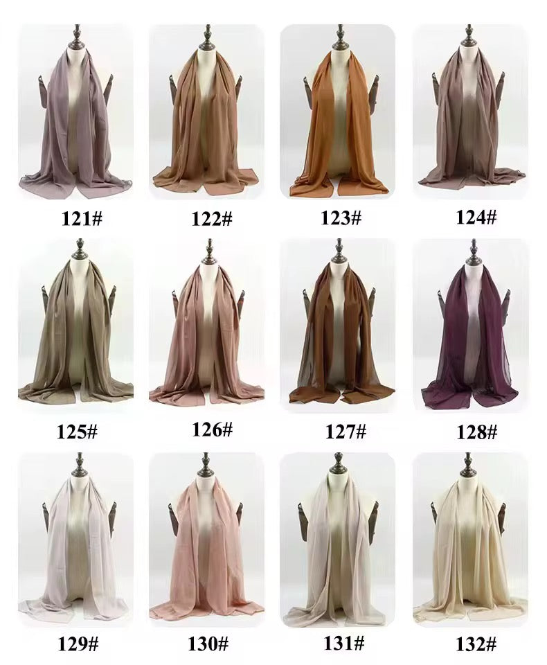 Muslim Dull Chiffon Hijab