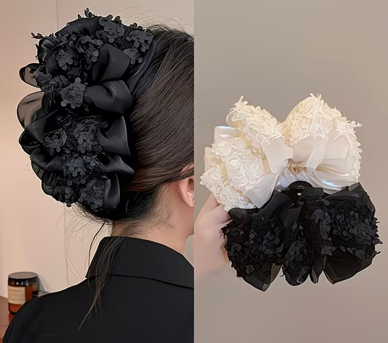 Elegant Floral Hair Claw Clips