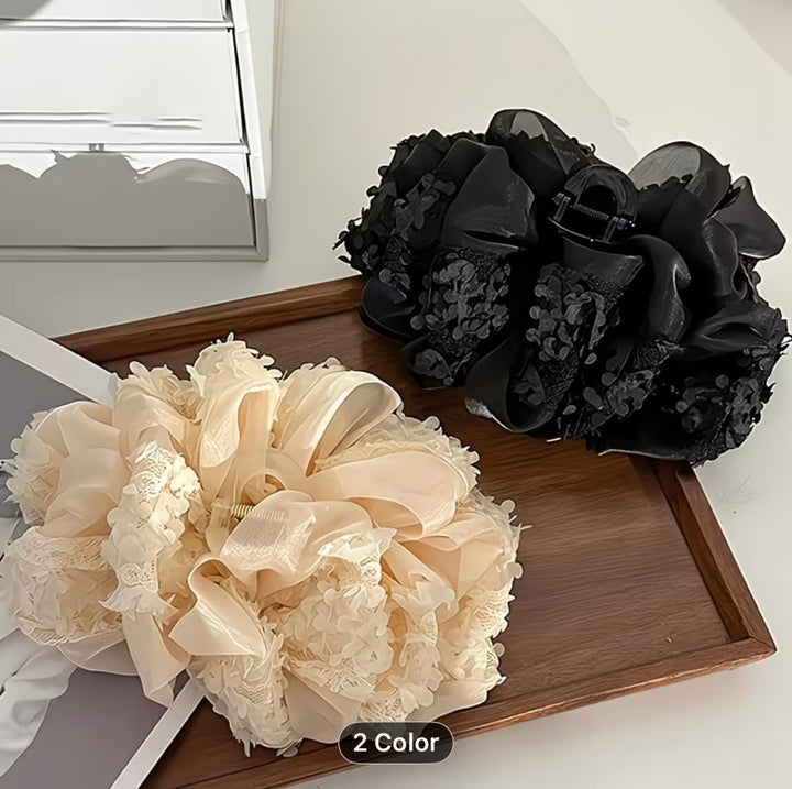 Elegant Floral Hair Claw Clips